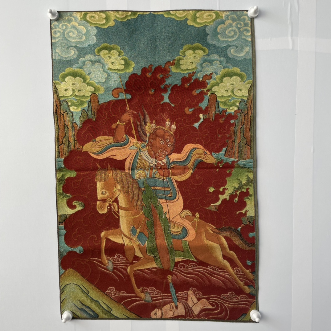 Embroidery Horse - Tela Suspensa Thangka de 35 polegadas