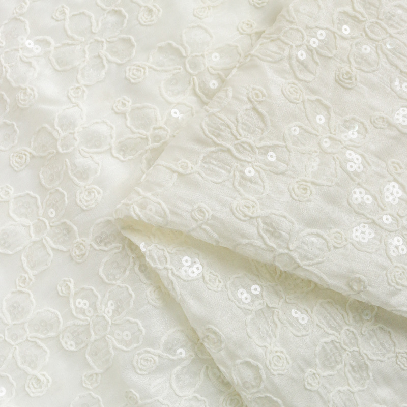 Embroidery Design 3D - Novo tecido jacquard floral bordado com