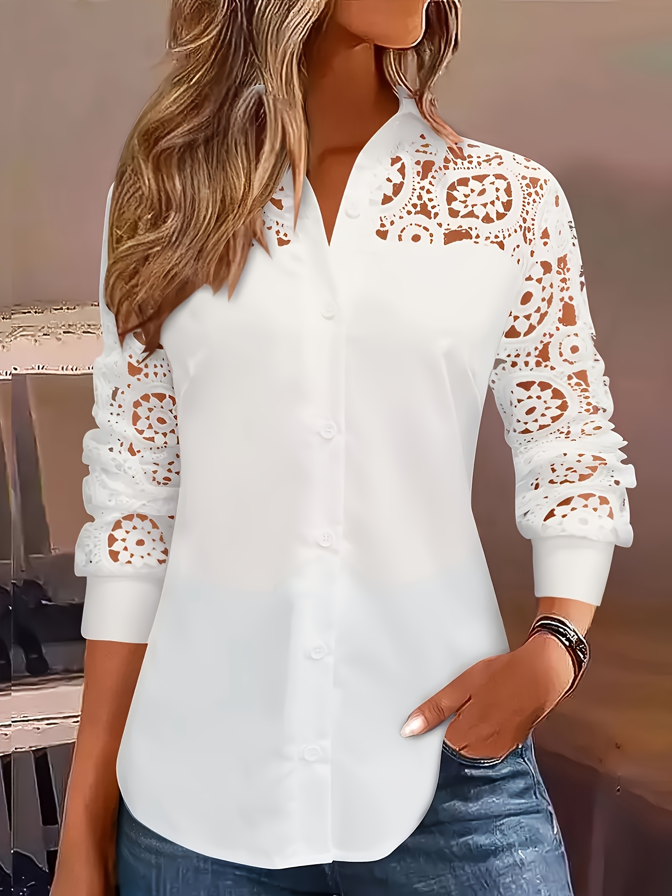 Embroidery Online - Temperamento solto mulher camisa moda casual
