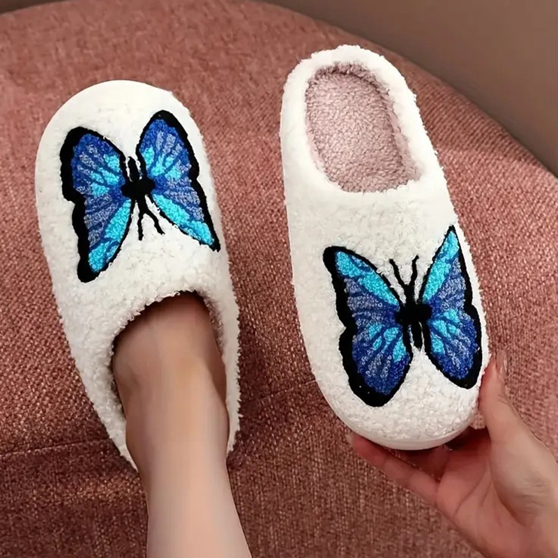 Embroidery Fabric - Chinelos de Algodão Fluffy Unissex SHAJI