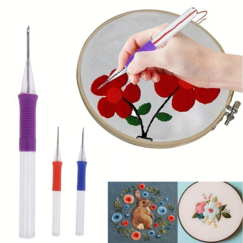 Punch Needle Handle - Caneta de ponto cruz diy caneta