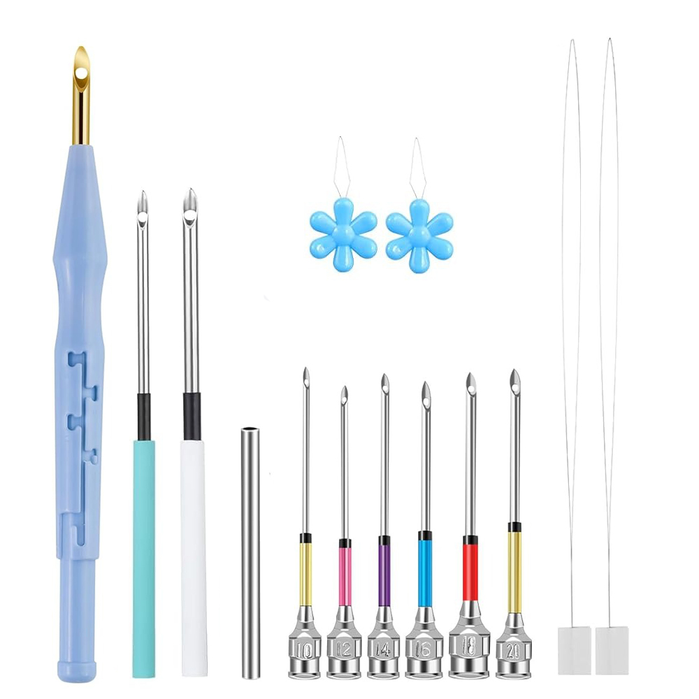 Punch Needle Handle - 14 pçs conjunto de agulha de