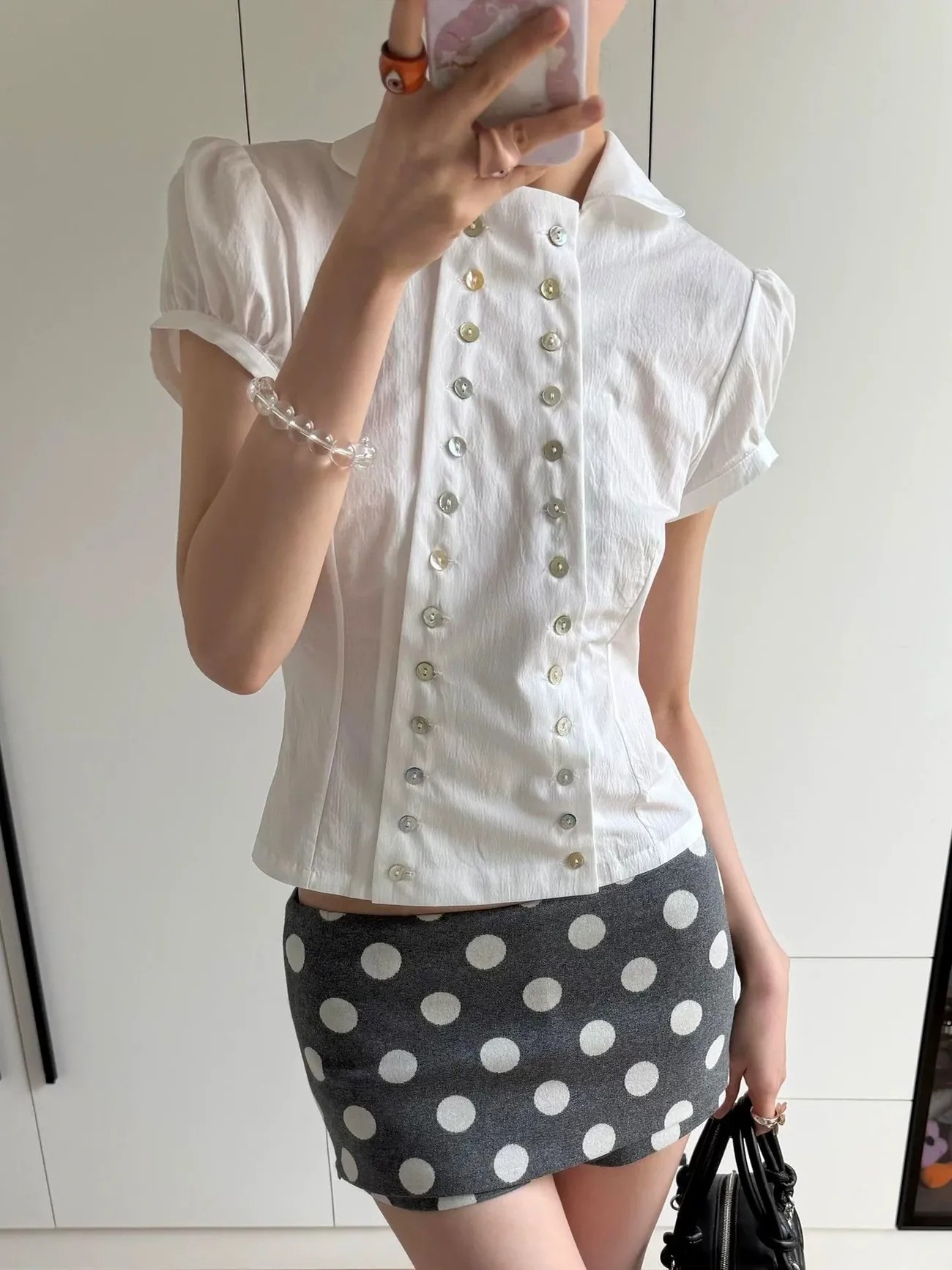 Embroidery Online - Blusa Estilo Y2K com Gola Peter