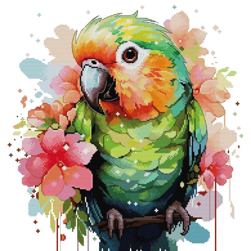 Embroidery Meaning - Kit de ponto cruz de papagaio