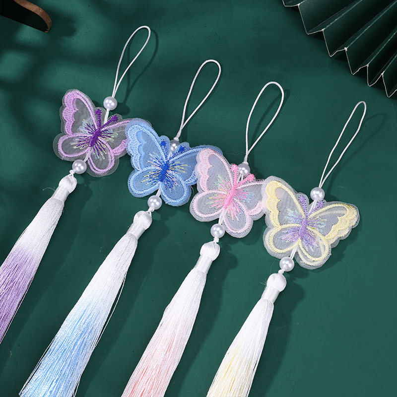 Embroidery Horse - Borla de Borboleta com Bordado de