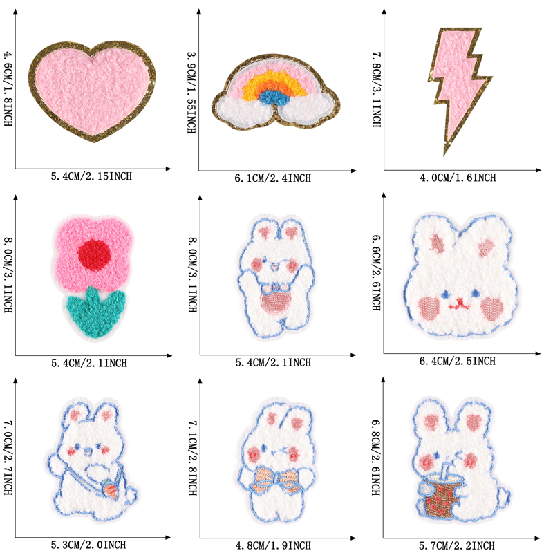 10 pçs ferro em remendos lote  - Embroidery Design 3D avaliação e preço