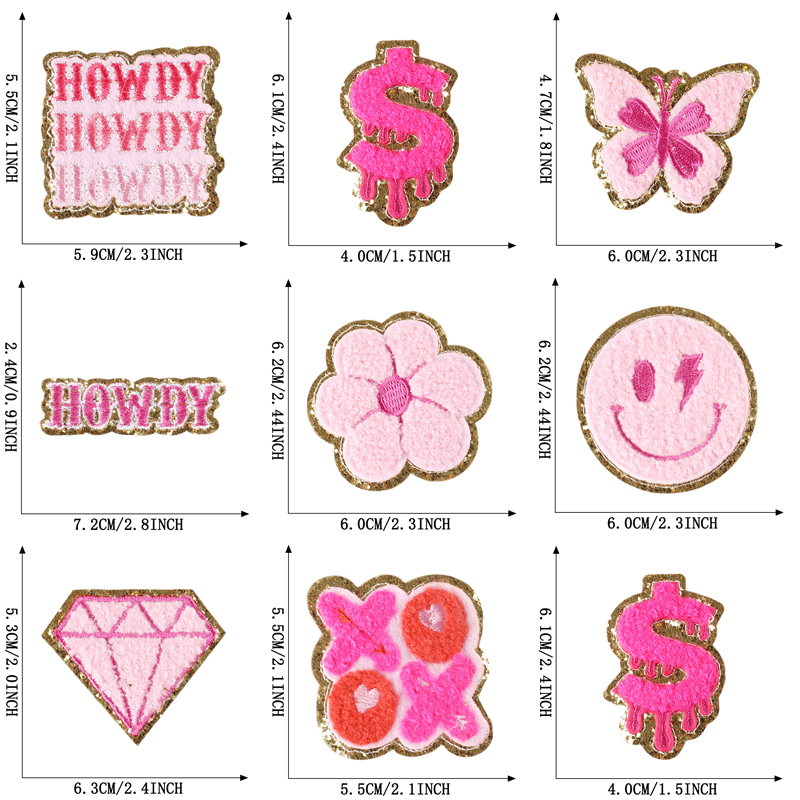 10 pçs ferro em remendos lote  - Embroidery Design 3D avaliação e preço