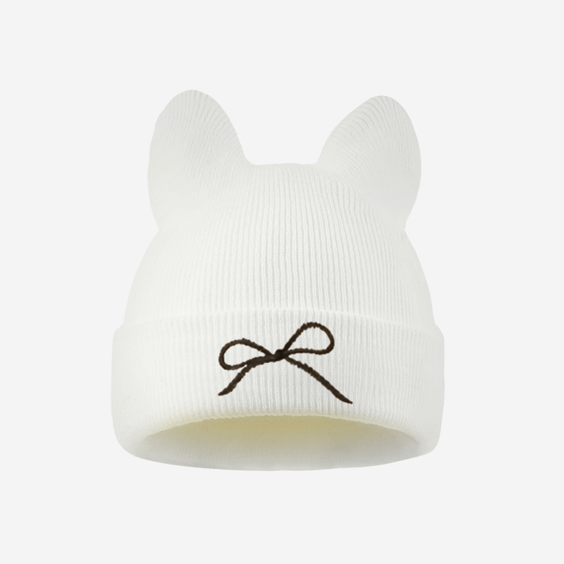 Gorro de malha com orelhas de  - Embroidery Letter avaliação e preço