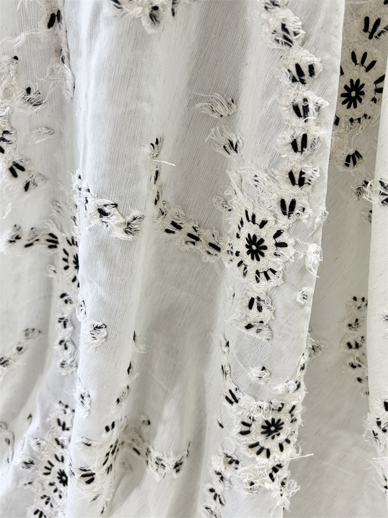 Tecido de algodão-linho bordad - Embroidery Design 3D avaliação e preço