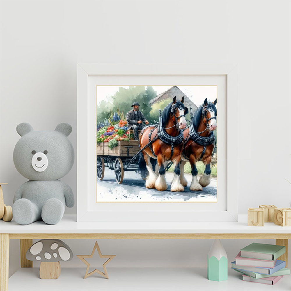 Momoart Bordado de Diamante Ca - Embroidery Horse avaliação e preço