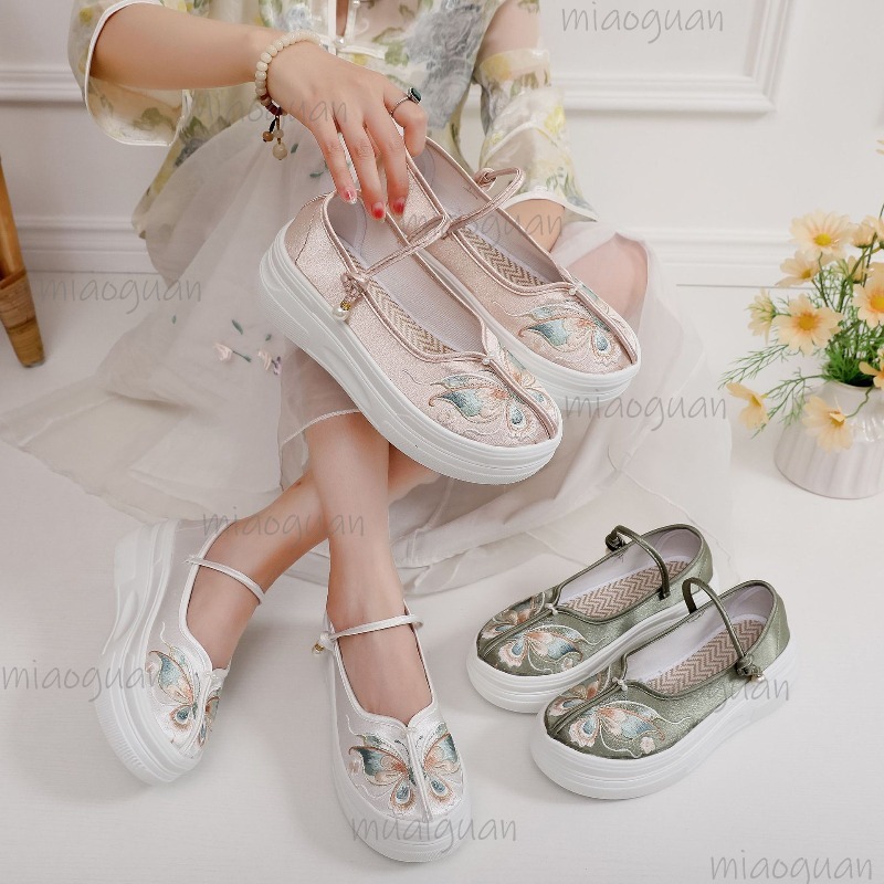 Sapatos Femininos Estilo Chinê - Embroidery Fabric avaliação e preço
