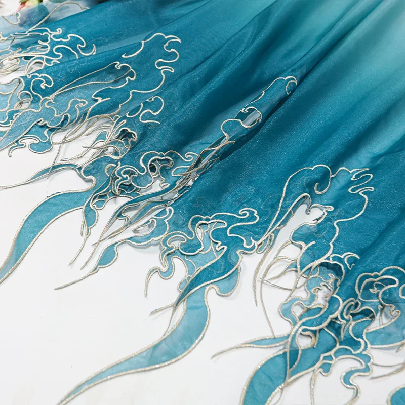 Tecido Gradiente de Folha de L - Embroidery Fabric avaliação e preço
