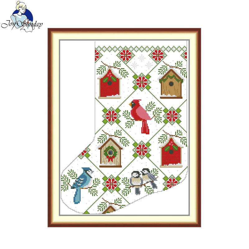 Kit de Ponto Cruz Joy Sunday p - Embroidery Xmas Stocking avaliação e preço