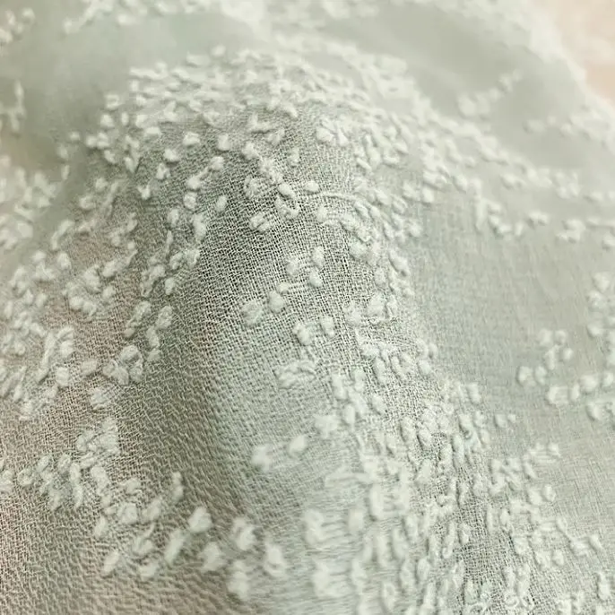 Novo tecido chiffon jacquard 3 - Embroidery Design 3D avaliação e preço