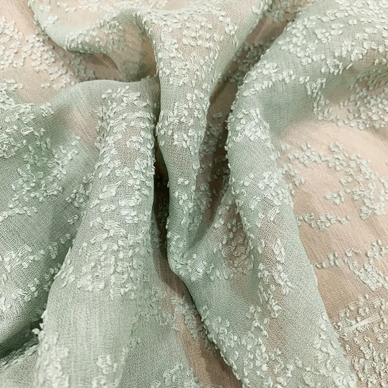 Novo tecido chiffon jacquard 3 - Embroidery Design 3D avaliação e preço