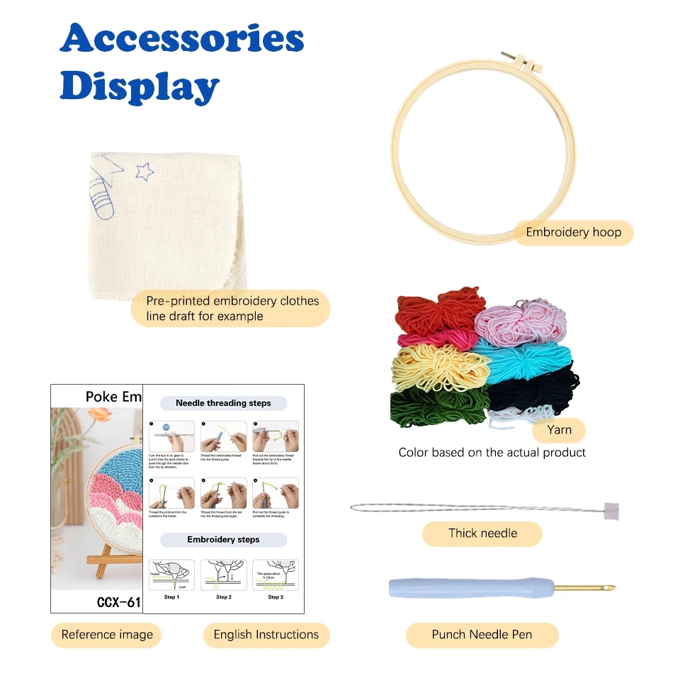 Kit de Bordado com Agulha Mági - Punch Needle Handle avaliação e preço