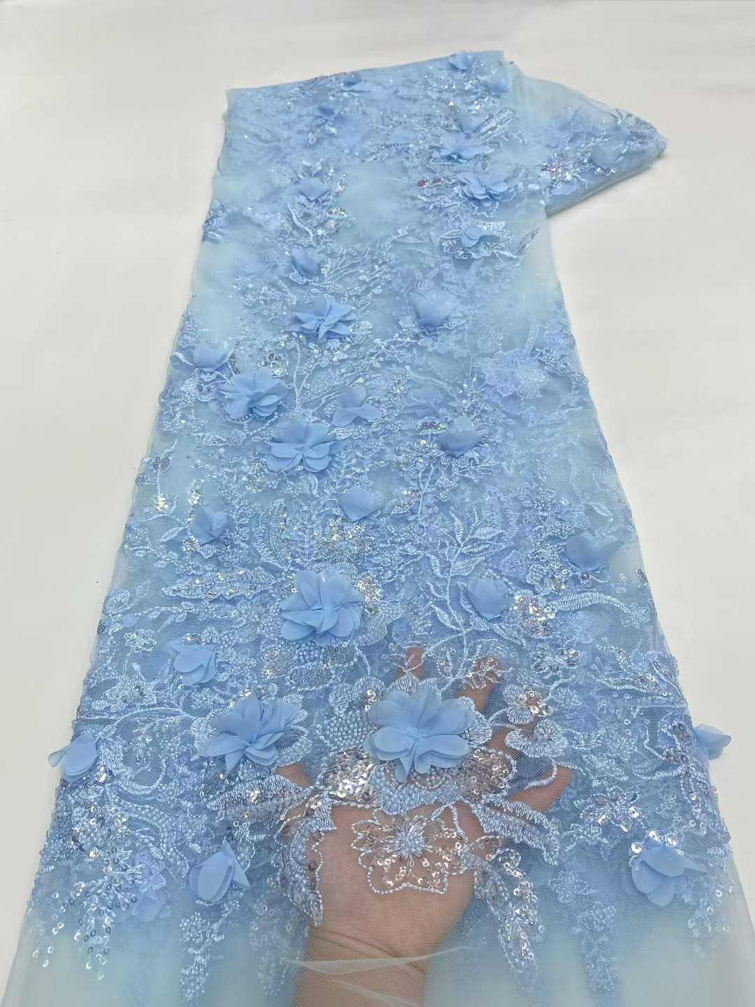 Novo design tecido de renda de - Embroidery Design 3D avaliação e preço