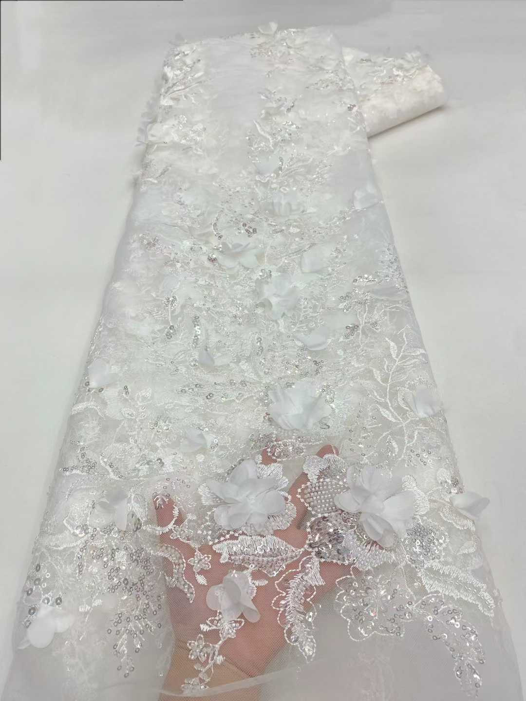 Novo design tecido de renda de - Embroidery Design 3D avaliação e preço