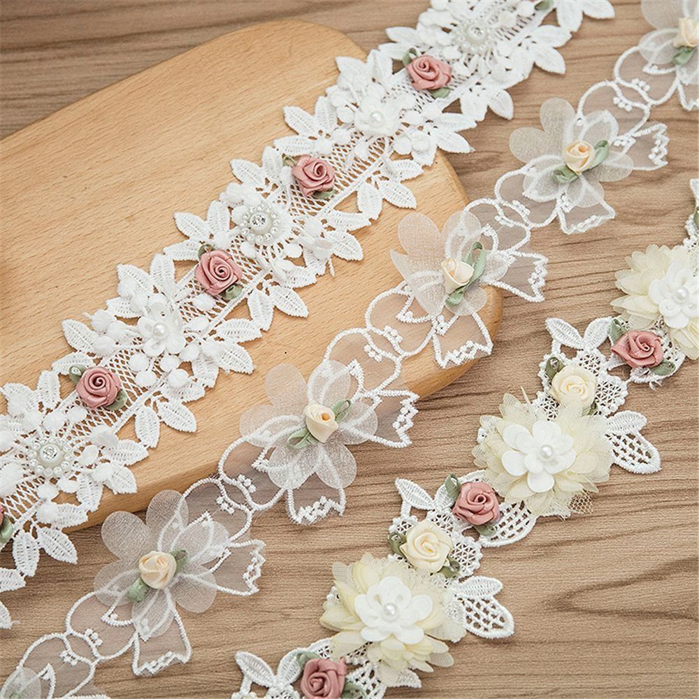 Renda Bordada com Flores 3D, M - Embroidery Design 3D avaliação e preço